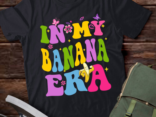 Lt391 groovy retro bananas in my banana era t shirt vector graphic