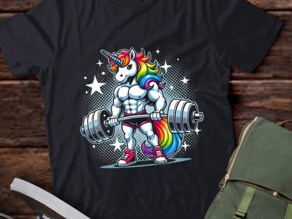 Lt409 unicorn weightlifting deadlift fitness gym men women t shirt vector graphic