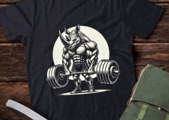 LT410 Rhinoceros Powerlifting Weightlifting Gym Rhino Lovers t shirt vector graphic