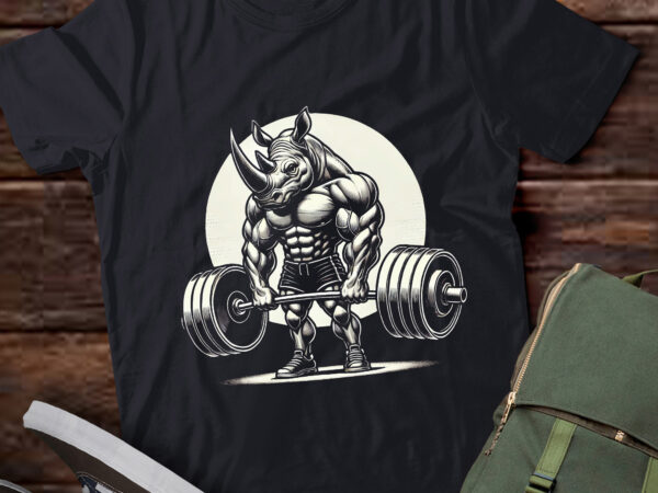 Lt410 rhinoceros powerlifting weightlifting gym rhino lovers t shirt vector graphic