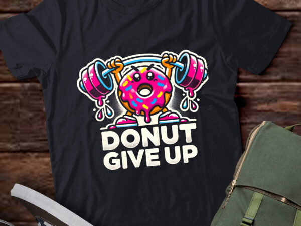 Lt418 weightlifting funny fitness workout gym donut lover t shirt vector graphic