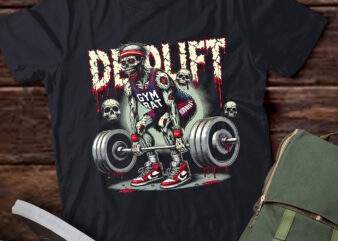 LT425 Zombie Deadlift Weightlifting Halloween Fitness Gym