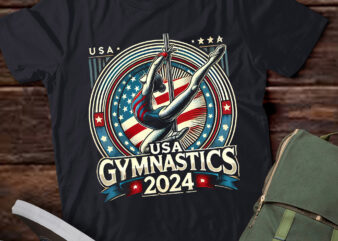 LT427 Vibrant Gymnastics 2024 Logo: Strength and Elegance t shirt vector graphic