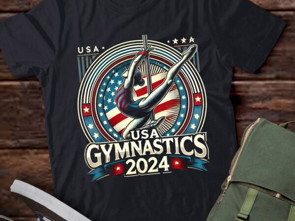 Lt427 vibrant gymnastics 2024 logo: strength and elegance t shirt vector graphic