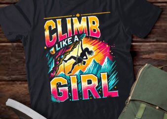 LT429 Bouldering Rock Climber Women Girls Rock Climbing t shirt vector graphic