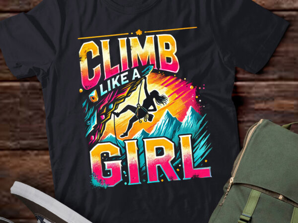 Lt429 bouldering rock climber women girls rock climbing t shirt vector graphic