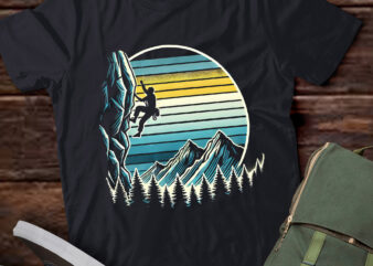 LT432 Retro Mountain Climber Boulder Sports Rock Climbing t shirt vector graphic