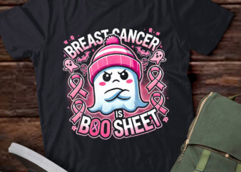 LT441 Breast Cancer Boo Sheet Retro Halloween Ghost t shirt vector graphic