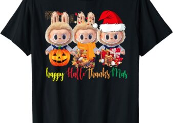 Labubu Happy HalloThanksMas – Labubu Lovers Group Matching T-Shirt