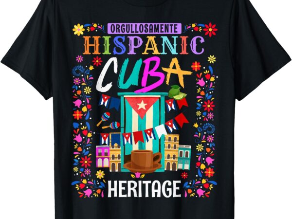 Latin heritage cuban flag outfit idea for women & cuba flag t-shirt