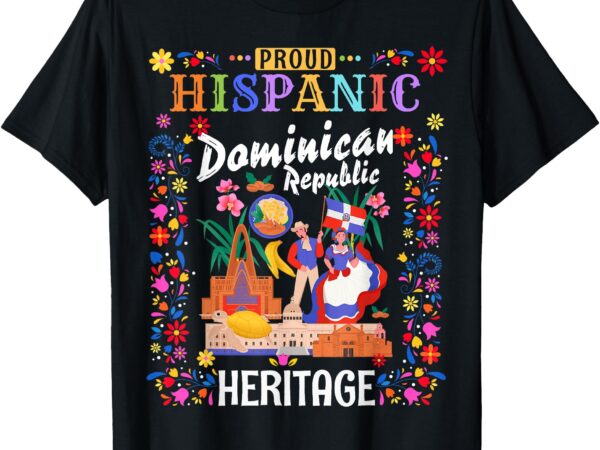 Latin heritage dominican flag idea kids dominican republic t-shirt