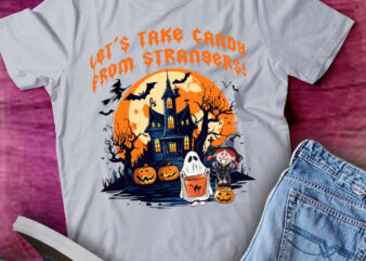 Let’s Take Candy from Strangers Funny Halloween T-Shirt ltsp