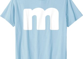 Letter M Groups Halloween Matching Team Easy Lazy Costume T-Shirt