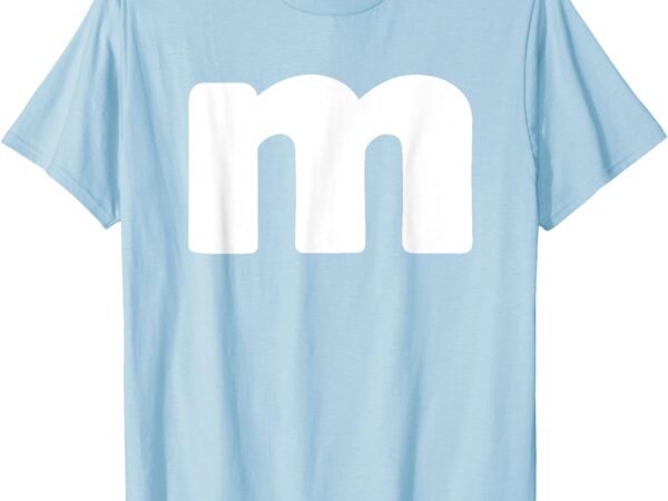 Letter m groups halloween matching team easy lazy costume t-shirt