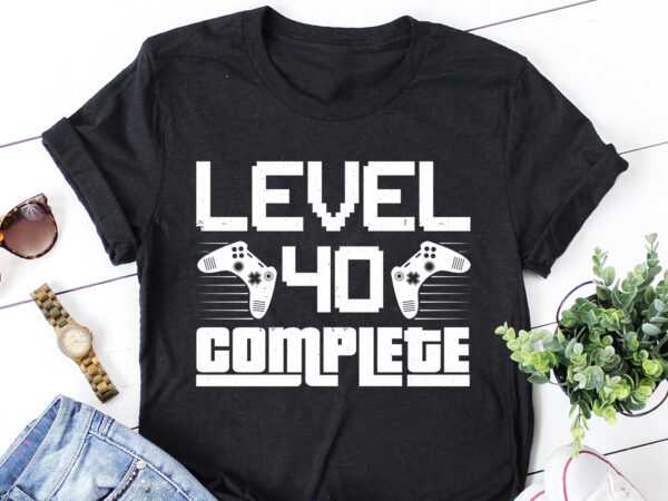 Level 40 complete game lover t-shirt design