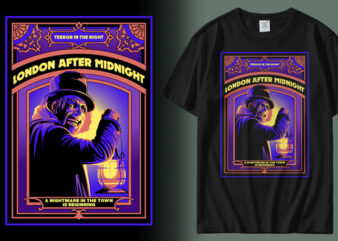 London After Midnight t shirt vector graphic