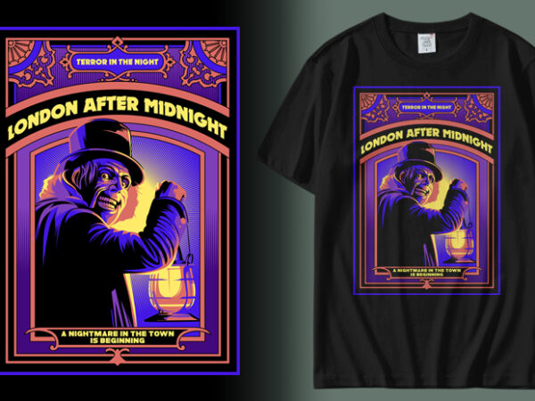 London after midnight t shirt vector graphic