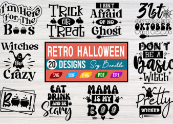 retro halloween svg bundle t shirt design online