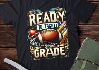 M437 Ready To Tackle Second Grade Groovy Back To School t shirt designs for sale