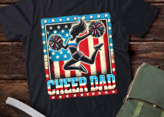 M439 Cheer Dad Cheerleading American Flag Father’s Day