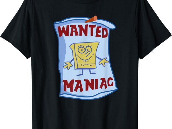 Mademark x spongebob squarepants – spongebob squarepants – wanted_ maniac t-shirt