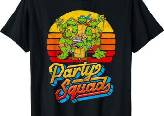 Mademark x Teenage Mutant Ninja Turtles – Party Squad! TMNT Vintage 80s Pizza Friends Distressed T-Shirt