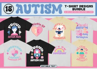 Autism T-shirt Design Bundle