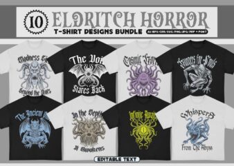 Eldritch Horror T-shirt Designs Bundle