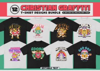 Christian Graffiti T-Shirt Designs Bundle