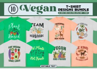 Vegan T-shirt Design Bundle