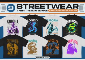 Streetwear T-Shirt Design Bundle