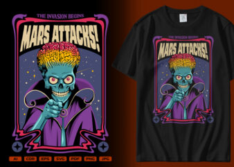 Mars Attacks t shirt designs for sale