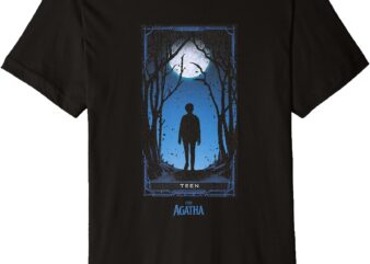 Marvel Agatha All Along Blue Teen Tarot Card Vintage Premium T-Shirt