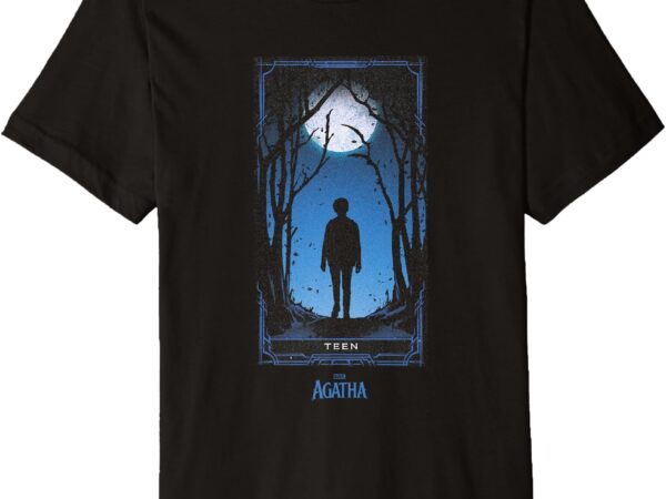 Marvel agatha all along blue teen tarot card vintage premium t-shirt