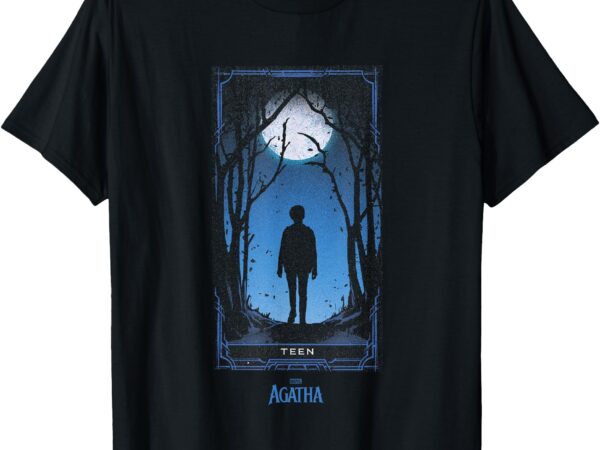 Marvel agatha all along blue teen tarot card vintage t-shirt