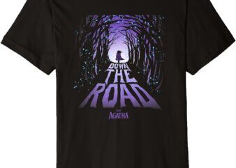 Marvel Agatha All Along Down The Road Witches Purple Logo Premium T-Shirt