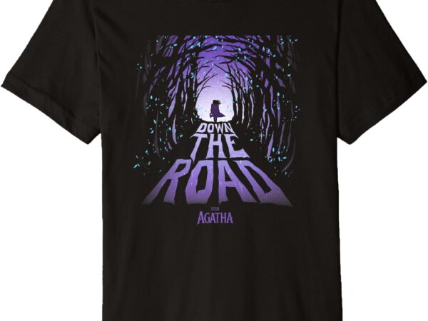 Marvel agatha all along down the road witches purple logo premium t-shirt