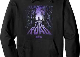 Marvel Agatha All Along Down The Road Witches Purple Logo Pullover Hoodie t shirt designs for sale