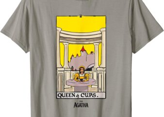 Marvel Agatha All Along Queen Of Cups Vintage Tarot Card T-Shirt