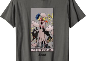 Marvel Agatha All Along The Tower Vintage Tarot Card T-Shirt