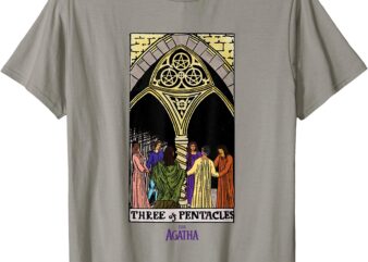 Marvel Agatha All Along Three Of Pentacles Vintage Tarot T-Shirt