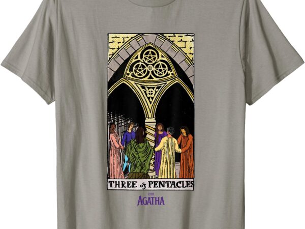 Marvel agatha all along three of pentacles vintage tarot t-shirt