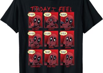 Marvel Deadpool Today I Feel Panels T-Shirt