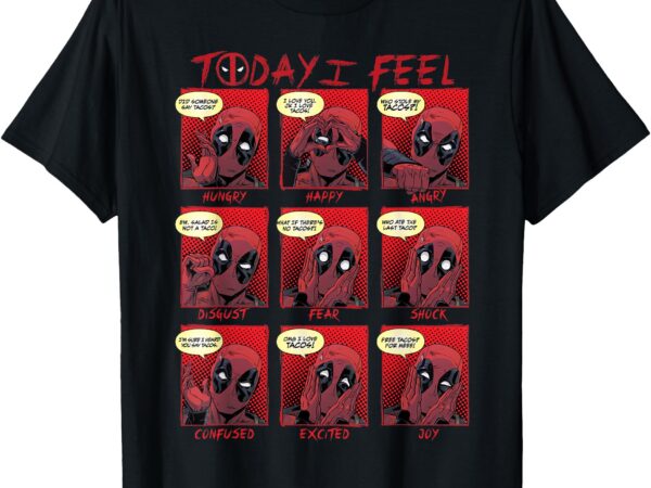 Marvel deadpool today i feel panels t-shirt