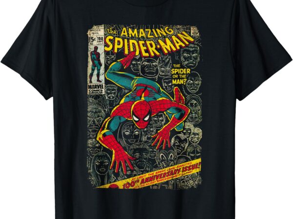 Marvel spider-man comic book anniversary short sleeve t-shirt