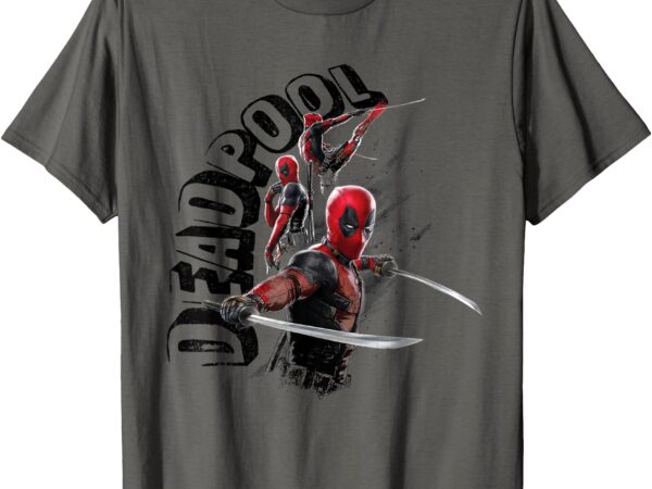 Marvel studios deadpool & wolverine triple action poses t-shirt