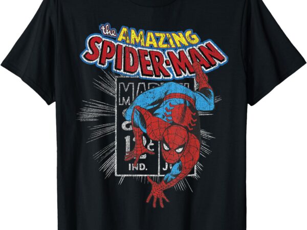 Marvel the amazing spider-man vintage comic poster t-shirt