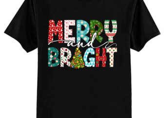 Merry and Bright Christmas Family Sweatshirt for Women ltsp