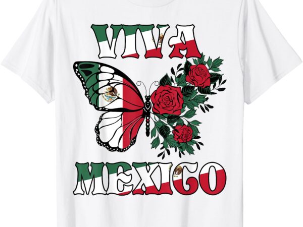 Mexican independence day butterfly viva mexico kids women t-shirt