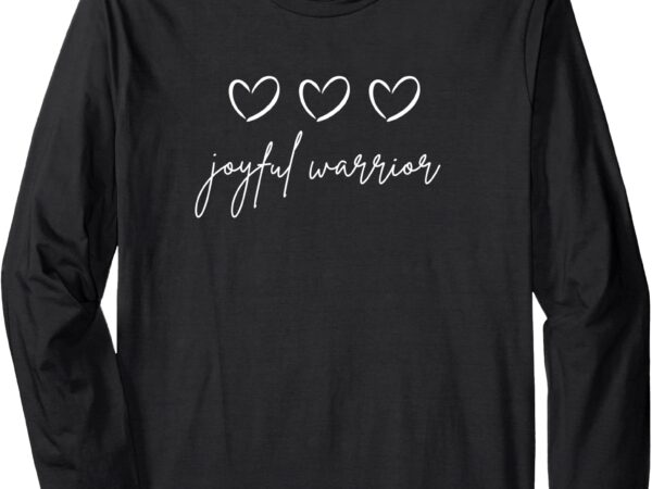 Minimalist joyful warrior kamala harris tim walz waltz 2024 long sleeve t-shirt